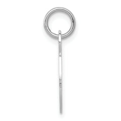 Sophia Jewelers Sterling Silver Rhodium-Plated Initial V Charm Elegant Design