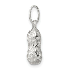 Sterling Silver 925 Peanut Charm with Polished 3D Design