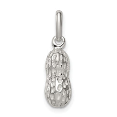 Sterling Silver 925 Peanut Charm with Polished 3D Design