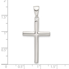 Sophia Jewelers Polished 925 Sterling Silver Cross Pendant Elegant Solid Design