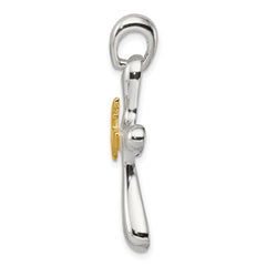 Sophia Jewelers Sterling Silver Polished Dove Cross Pendant Elegant Themed Design