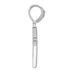 Sophia Jewelers Sterling Silver CZ Cross Pendant with Rhodium Polish Elegance