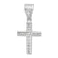 Sterling Silver Rhodium-plated CZ Cross Pendant