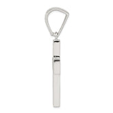 Sophia Jewelers Sterling Silver CZ Cross Pendant with Polished Rhodium Finish