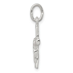 Sophia Jewelers Sterling Silver 925 Polished Crucifix Charm Anti-Tarnish
