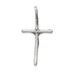 Sterling Silver 925 Crucifix Charm with Polished Antique Finish