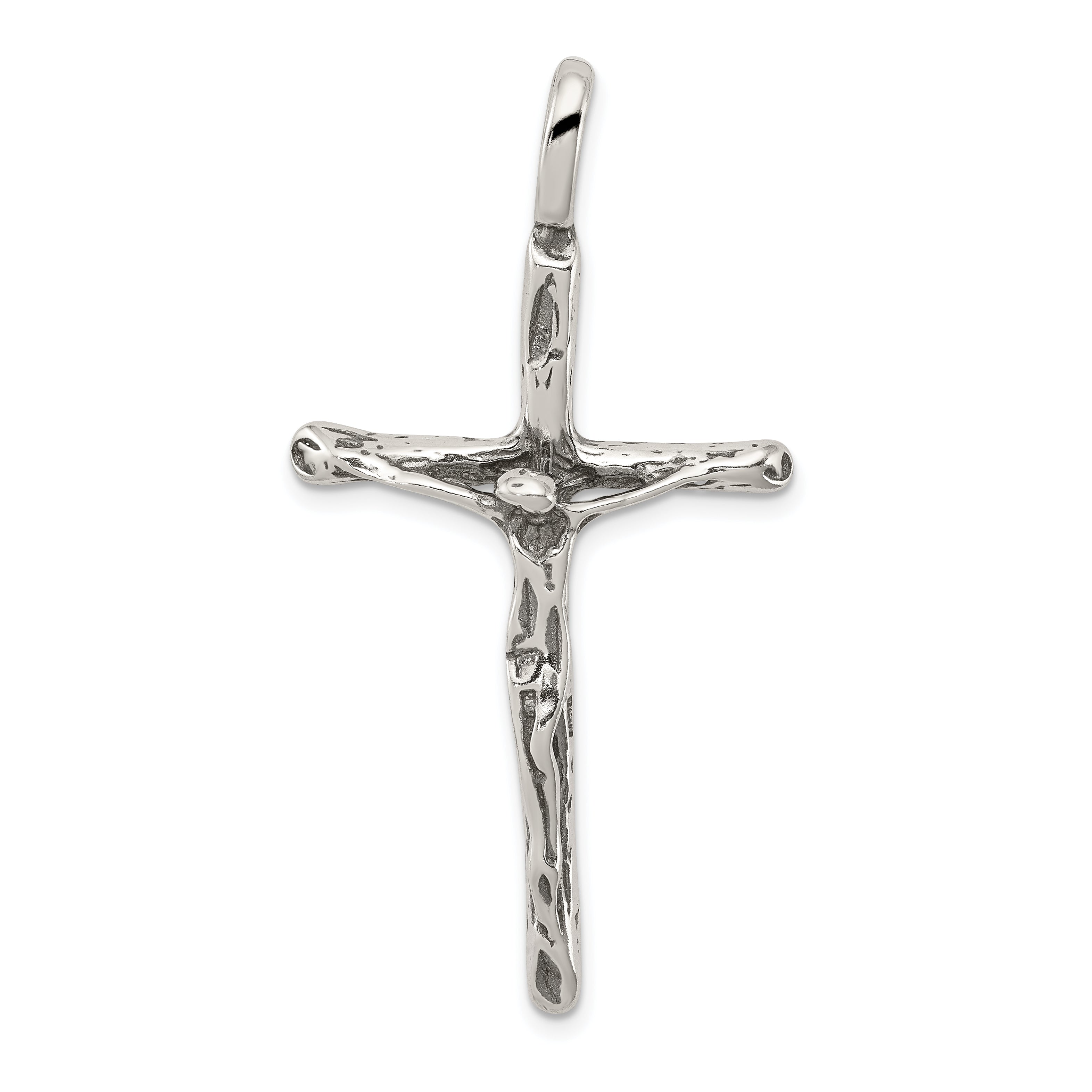 Sterling Silver Antiqued Crucifix Charm