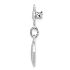 Sophia Jewelers Sterling Silver Rhodium-Plated Miraculous Medal Unisex Pin
