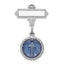 Sterling Silver Rhodium-plated Enameled Miraculous Medal Pin