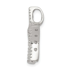 Sophia Jewelers Sterling Silver CZ Star Pendant Rhodium-Plated Elegant Design