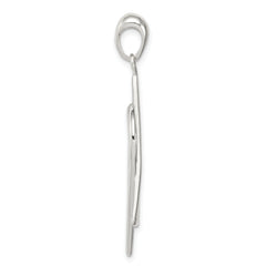 Sterling Silver 925 Star of David Heart Pendant with Polished Anti-Tarnish Finish