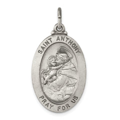 Sterling Silver Antiqued Saint Anthony Medal