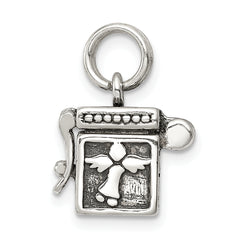 Sterling Silver Antiqued Angel Prayer Box Charm