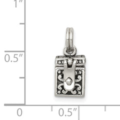 Sterling Silver Antiqued Angel Prayer Box Charm