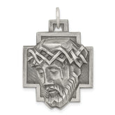 Sterling Silver Antiqued Ecce Homo Medal