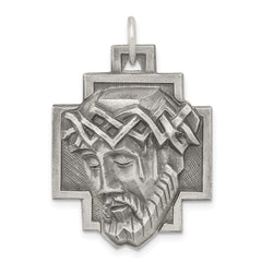 Sterling Silver Antiqued Ecce Homo Medal
