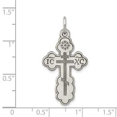 Sophia Jewelers 925 Sterling Silver Orthodox Cross Charm with Polished Finish
