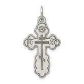 Sterling Silver Antiqued Eastern Orthodox Cross Charm