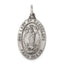 Our Lady of Guadalupe Medal in Sterling Silver, 31mm Antiqued - Sophia Jewelers