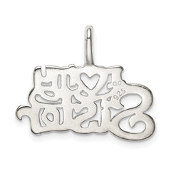 Sterling Silver 925 Sister Pendant with Polished Anti-Tarnish Finish