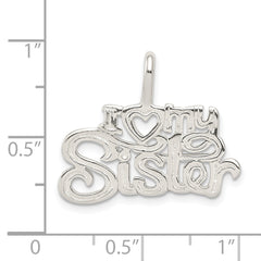 Sterling Silver 925 Sister Pendant with Polished Anti-Tarnish Finish