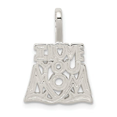 Sterling Silver I Love You Mom Pendant