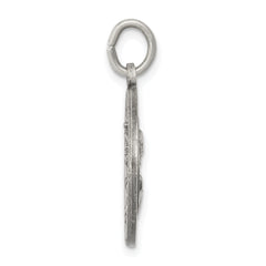 Sterling Silver 925 Antiqued Religious Medal Pendant by Sophia Jewelers