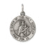 Queen of the Holy Scapular Medal in Sterling Silver, 26mm Antiqued - Sophia Jewelers