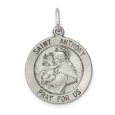 Sterling Silver Antiqued Saint Anthony Medal