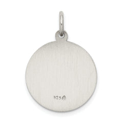 Sterling Silver 925 Confirmation Charm with Antiqued Finish