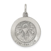Sterling Silver Antiqued Confirmation Medal Charm