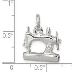 Sophia Jewelers 925 Sterling Silver Sewing Machine Charm with Rhodium Polish
