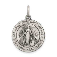 Sterling Silver Antiqued Miraculous Medal