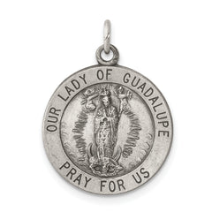 Sterling Silver Antiqued Our Lady of Guadalupe Medal