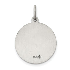Sterling Silver 925 St. Jude Medal Antiqued Engravable Pendant