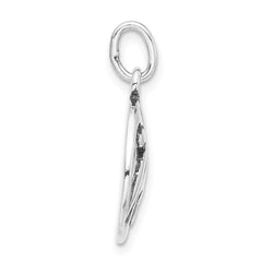 Sterling Silver 925 Celtic Charm Polished Antiqued Unisex Pendant