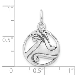 Sterling Silver 925 Celtic Charm Polished Antiqued Unisex Pendant