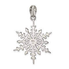 Sophia Jewelers Sterling Silver Snowflake Pendant with Stellux Crystals