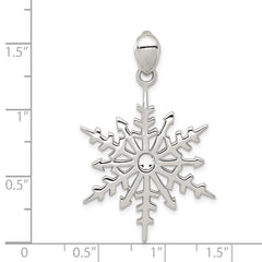Sophia Jewelers Sterling Silver Snowflake Pendant with Stellux Crystals