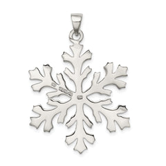 Sophia Jewelers Sterling Silver 925 Snowflake Pendant Elegant Cast Design