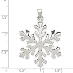 Sophia Jewelers Sterling Silver 925 Snowflake Pendant Elegant Cast Design
