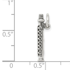 Sophia Jewelers 925 Sterling Silver Antique Flute Charm 3D Design