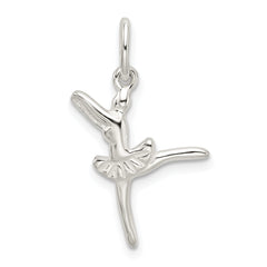 Sophia Jewelers Sterling Silver Ballerina Charm Polished Anti-Tarnish Children's