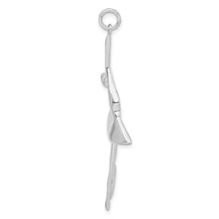 Sterling Silver 925 Ballerina Pendant with Polished Elegant Design