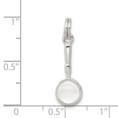 Sophia Jewelers Polished 925 Sterling Silver Rhodium-Plated Magnifying Charm