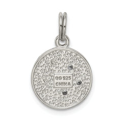 Sophia Jewelers Sterling Silver Moon and Star Charm with CZ Elegance