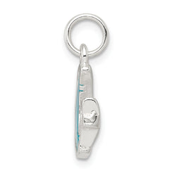 Sterling Silver 925 Enamel Moon & Star Charm Anti-Tarnish, Elegant Design