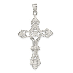Sterling Silver 925 INRI Cross Pendant with Polished Anti-Tarnish Finish