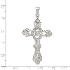 Sterling Silver 925 INRI Cross Pendant with Polished Anti-Tarnish Finish