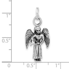 Sophia Jewelers Sterling Silver 3D Polished Antiqued Angel Charm Unisex